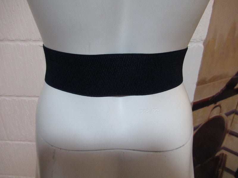 Navy stretchy bow belt