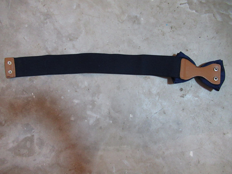 Navy stretchy bow belt