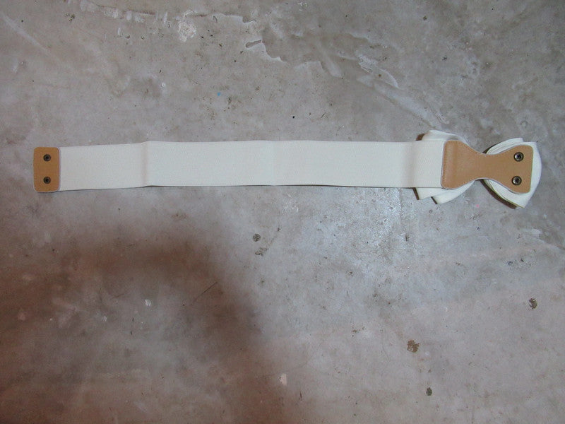 Fab cream elasticated belt