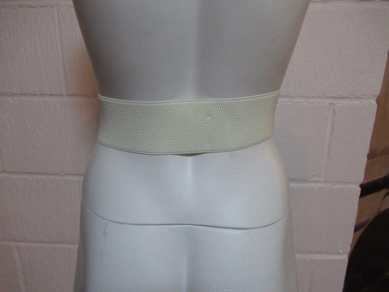 Fab cream elasticated belt