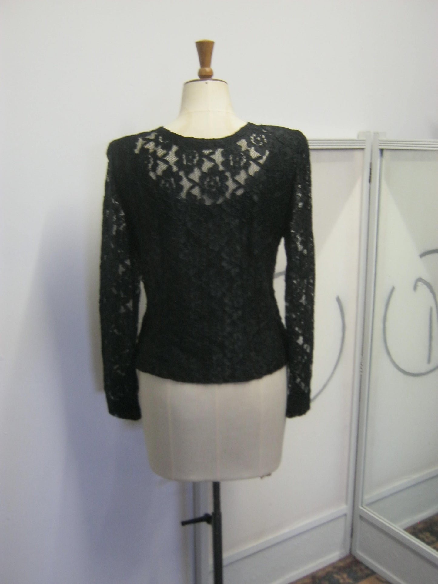 Long sleeved black blouse/jacket