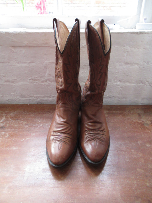Tan cowboy boots